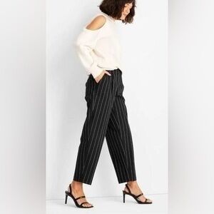 Future Collective Black Pinstripe Pants Size 0
